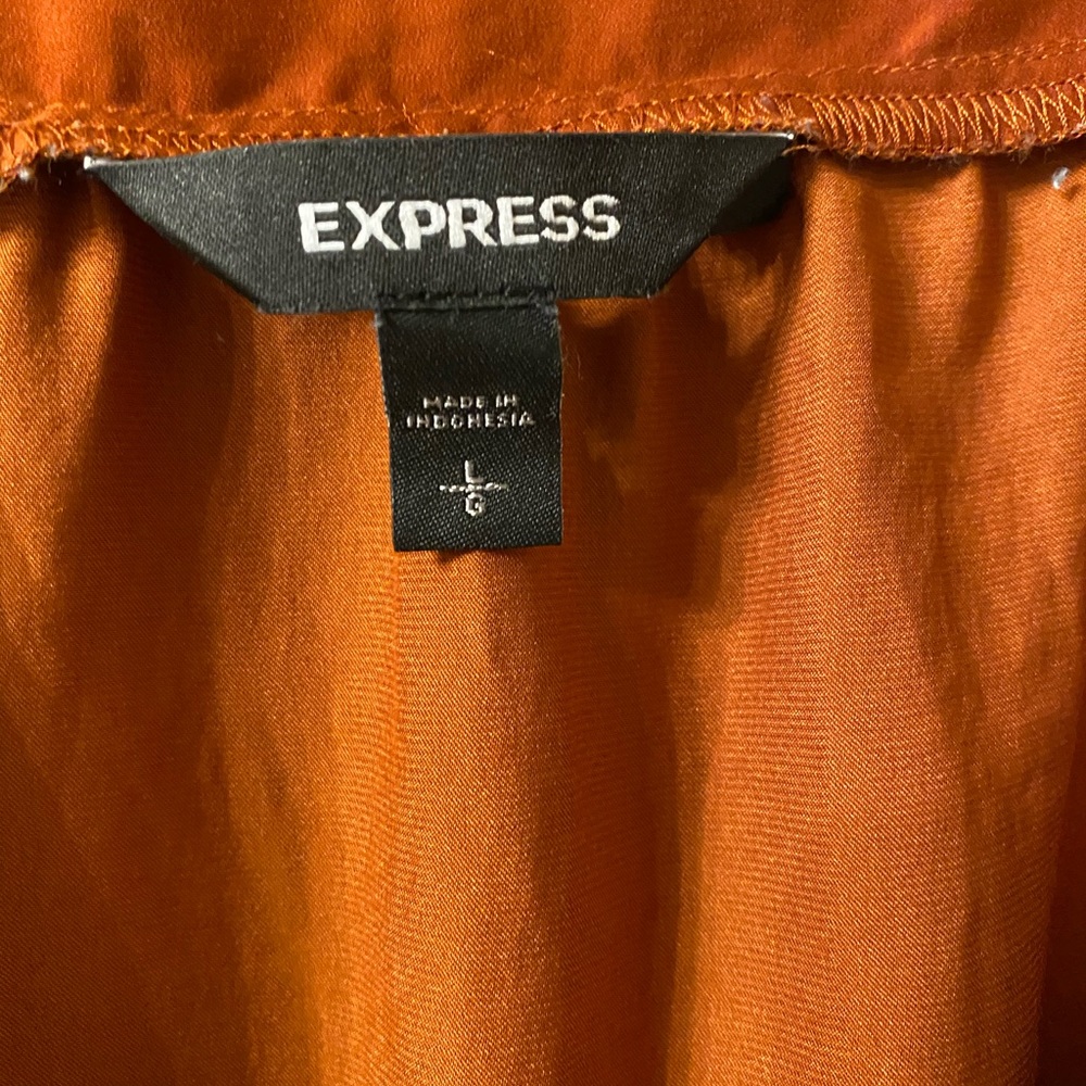 Express Satin Button Front Top - image 2